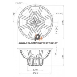 18XL1600-4 FaitalPRO Woofer neodimio 18" 1600 W 98 dB 4 Ohm