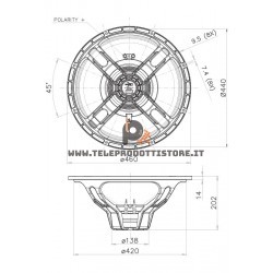 18HP1022 FaitalPRO Woofer neodimio 18" 1000 W 98 dB 8 Ohm