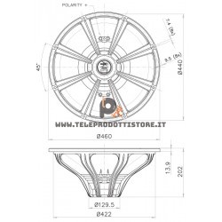 18FH500 FaitalPRO Woofer neodimio 18" 600 W 99 dB 8 Ohm