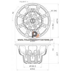 15XL1400-8 FaitalPRO Woofer neodimio 15" 1400 W 96 dB 8 Ohm