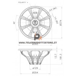 15FH520-8 FaitalPRO Woofer neodimio 15" 600 W 98 dB 8 Ohm