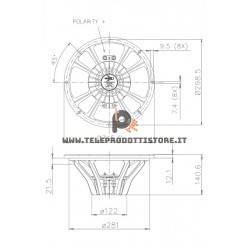12PR300-4 FaitalPRO Woofer neodimio 12" 300 W 97 dB 4 Ohm