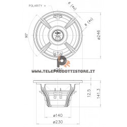10FH500 Faital PRO Woofer altoparlante neodimio 10" 1000 W 4 Ohm 10FH500-4