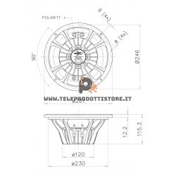 10PR300 Faital PRO Woofer altoparlante neodimio 10" 600 W 4 Ohm 10PR300-4