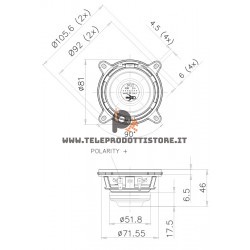 3FE22 Faital PRO Woofer neodimio 3" 40W 8 Ohm Fullrange 3FE22-8