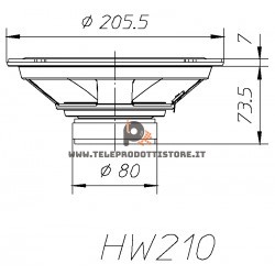HW210 Ciare woofer 8'' 200mm 8 Ohm Altoparlante 150W HIFI HW 210 HW-210