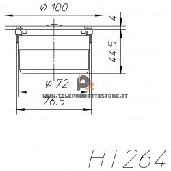 HT264 Ciare Tweeter a cupola 25mm 8 Ohm 250W HIFI HT 264 HT-264