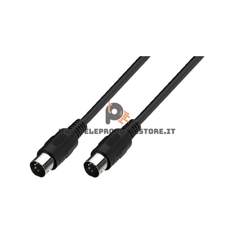 Cavo audio midi 5 poli 1mt din maschio maschio
