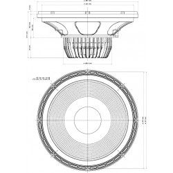 15NLW9500 Eighteen Sound Altoparlante woofer Subwoofer 1000W 15" 18Sound