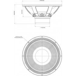 15NLW9401 Eighteen Sound Altoparlante woofer Subwoofer 1200W 15" 18Sound