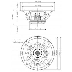 10NMB420 Eighteen Sound Altoparlante woofer mid-bass 350W  10" 18Sound