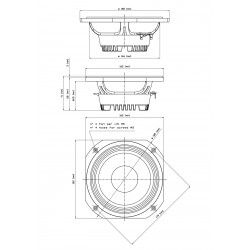 6NMB420 Eighteen Sound Altoparlante Midbass 200W 6" 18Sound