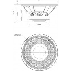 15LW2400 Eighteen Sound Altoparlante Subwoofer 1200W 15" 18Sound