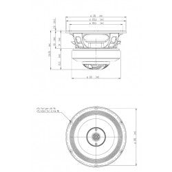 8CX650 Eighteen Sound Altoparlante Coassiale 400W/140W 8" 18Sound