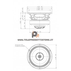 8CX650 Eighteen Sound Altoparlante Coassiale 400W/140W 8"