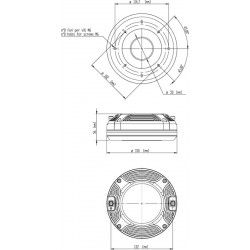 NSD4015N Eighteen Sound Driver tweeter 320W Nitruro di titanio 1,5" 18Sound