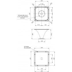 XR1496C Eighteen Sound Tromba 1,4" 35,5 mm. copertura costante 90x60 9dB 18Sound