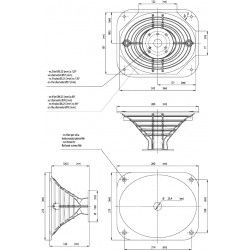 XT1086 Eighteen Sound Tromba Alluminio 1" 25,4 mm. copertura costante 80x60 15dB 18Sound