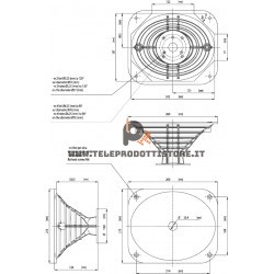 XT1086 Eighteen Sound Tromba Alluminio 1" 25,4 mm. copertura costante 80x60 15dB