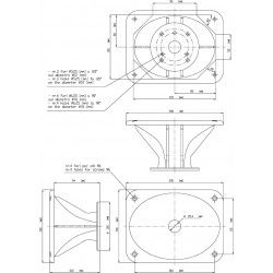 XT120 Eighteen Sound Tromba1" 25,4 mm. copertura costante 90x60 15dB 18Sound
