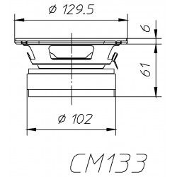 CM133 Ciare midrange 130 mm 4 Ohm 200W mid medio da auto SPL CM-133 CM 133
