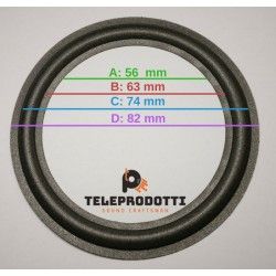 BRP087 Sospensione di ricambio per woofer midrange in foam bordo 87 mm. 8.7 cm.