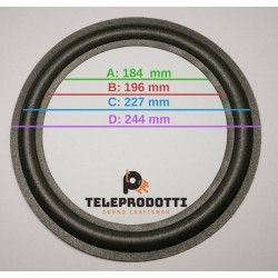 BRP250 Sospensione di ricambio per woofer midrange in foam bordo 250 mm. 25 cm. 10"