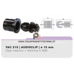 YAC215 Kit di 4 audioclip grandi 15mm per griglie diffusori acustici audio clip