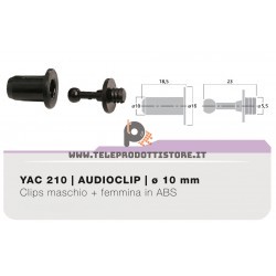 YAC210 Ciare Kit di 4 audioclip piccoli 10mm per griglie diffusori acustici audio clip