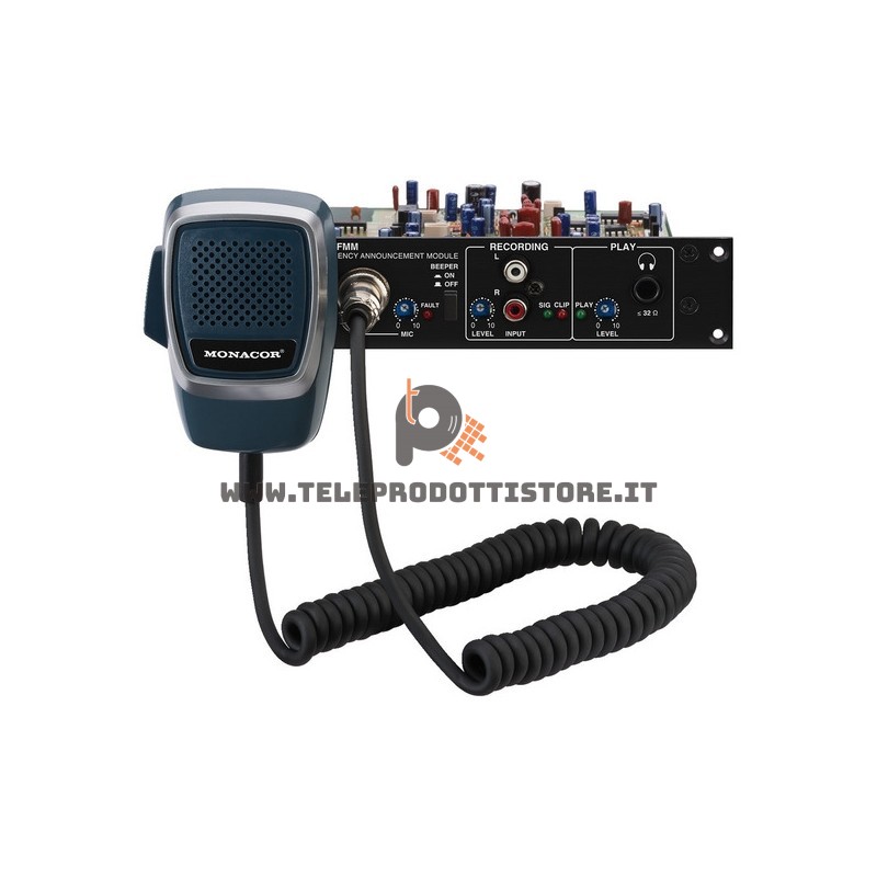 PA-24FMM Monacor Modulo inserto avvisi emergenza memoria integrata avvisi