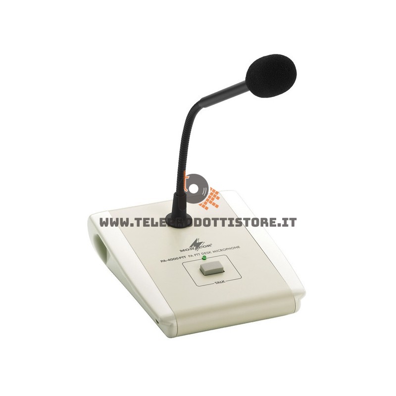 PA-4000PTT Monacor Microfono PA PTT da tavolo PA40120 PA1120 PA1240 PA1412MX PA6000