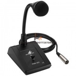 PDM-302 Monacor Microfono PA da tavolo con collo di cigno XLR base microfonica