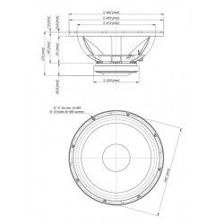 18W2001 Eighteen Sound Altoparlante woofer Subwoofer 1200W 18" 18Sound