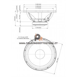 18W2001 Eighteen Sound Altoparlante woofer Subwoofer 1200W 18"