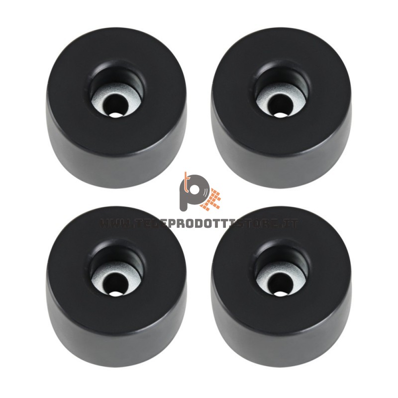 4911 Adam Hall KIT 4 Piedi per diffusori casse in gomma 38 x 25 mm. piede piedini