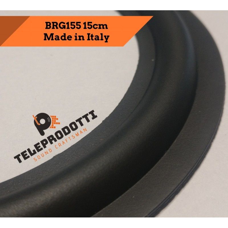 BRG155 Sospensione di ricambio per woofer midrange in gomma bordo 155 mm. 15.5 cm. 6"