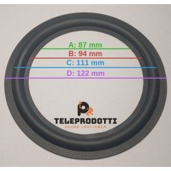 BRG130 Sospensione di ricambio per woofer midrange in gomma bordo 130 mm. 13 cm. 5"