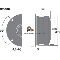 DT-300 Monacor tweeter hifi 8 ohm 100 W dome cupola seta DT300