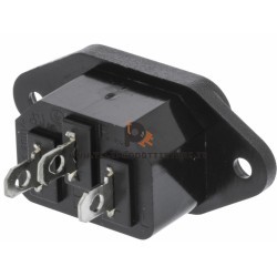 Connettore di alimentazione IEC C16 VDE maschio 3 poli da pannello incasso