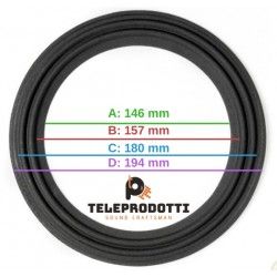 BRT200 Sospensione di ricambio per woofer in tela bordo 200 mm. 20 cm. 8"
