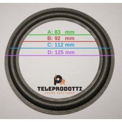 BRP132 Sospensione di ricambio per woofer midrange in foam bordo 130 mm. 13 cm. 5"