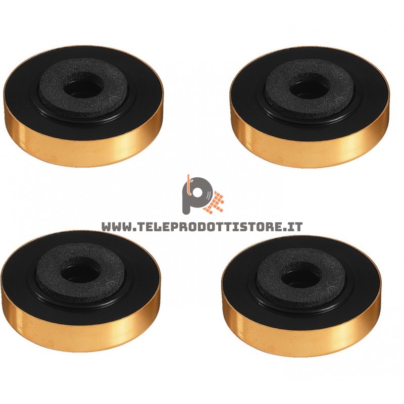 HF-45G Monacor kit 4 piedini oro per elettroniche giradischi casse piedi