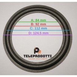 BRP130.1 Sospensione di ricambio per woofer midrange in foam bordo 130 mm. 13 cm.
