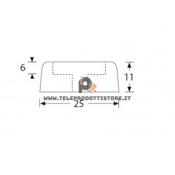 4900 Adam Hall KIT 4 Piedi per diffusori casse in gomma 25 x 11 mm. piede piedini