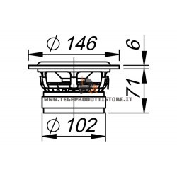 HWG130 Ciare woofer altoparlante 5'' 146mm 8 ohm 260W HWG130-8 HWG-130
