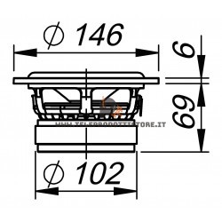 HWB130 Ciare woofer altoparlante  5'' 146mm 4 ohm 160W HWB130-4 HWB-130