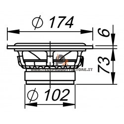 HWB160 Ciare Woofer altoparlante 6,5'' 174mm 4 ohm 160W HWB160-4 HWB-160
