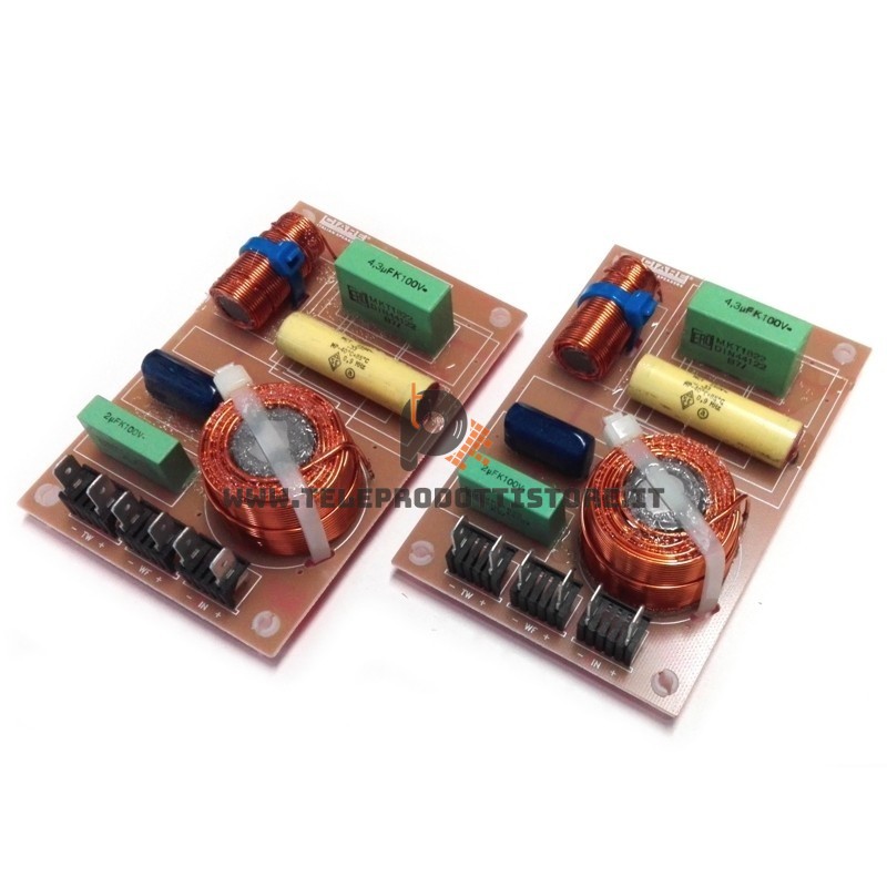 HF210 Ciare Coppia filtri crossover 2 vie 2700Hz 12dB 120 Watt 8 OHM HF-210 HIFI HF210 Ciare Coppia filtri crossover 2 vie 2700Hz 12dB 120 Watt 8 OHM HF-210 HIFI