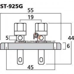 ST-925G MONACOR Morsetto terminali per casse a vite banane placcato oro banana