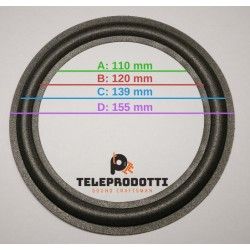 BRP160C Sospensione di ricambio per woofer midrange in foam bordo 160 mm. 16 cm. 6"